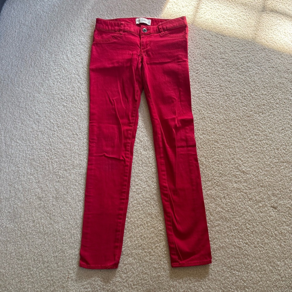 Abercrombie red skinny pants